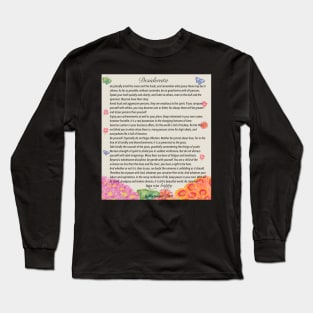 Desiderata -  Beautiful poem about life Long Sleeve T-Shirt